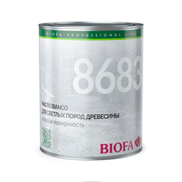 8683 Bianco Масло для светлых пород древесины Биофа 0,375 л Бесцветное